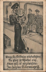 Military Comic, "When She Sees Her Soldier Again" Feldpost Postcard