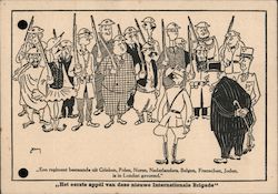 Dutch Propaganda, "A Regiment of Greeks, Poles, Norwegians, Belgians, French, and Jews Was Formed in London" Postcard