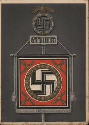 SS Flag, Adolf Hitler Division, 1942, Feldpost Postcard