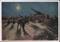 The Image of War: Artilery Battery Receives an Alert at Night Postcard