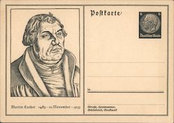 Martin Luther 1933 Nazi Germany Postcard Postcard Postcard