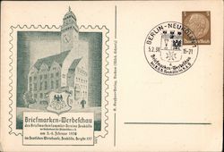 Sale and Exhibit for Postage Stamp Collectors,  Berlin 1938 Nazi Germany Postcard Postcard Postcard