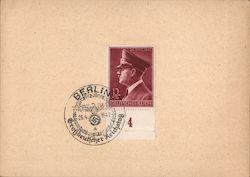 Postmark, Greater Germany National Nazi Party Convention, 1942, Hitler Stamp Nazi Germany Postcard Postcard Postcard