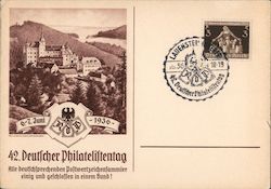 42nd Convention of German Stamp Collectors, Lauenstein, Castle Postcard Postcard Postcard