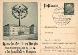 House of German Law, Laying of Cornerstone 1936, Capitol of the Movement, Munich Postcard Postcard Postcard