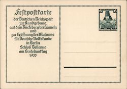 German Folklore Museum, Bueckeberg and Schloss Bellevue, Berlin 1935 Postcard