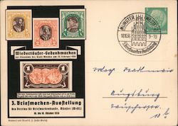 Anabaptists Stamps, 3rd convention for Stamp Collectors, Munster 1936 Nazi Germany Postcard Postcard Postcard