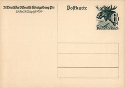 27th Eastern Germany Exhibit, Koenigsberg in East Prussia, Kaliningrad, Russia, Moose Stamp Postcard