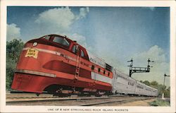 One of Eight New Streamlined Rock Island Rockets Locomotives Postcard Postcard Postcard