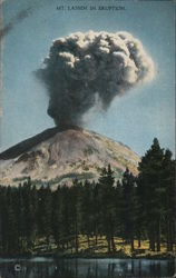 Mt. Lassen in Eruption Redding, CA Postcard Postcard Postcard