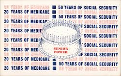 20 Years of Medicare -- 50 Years of Social Security Social History Postcard Postcard Postcard