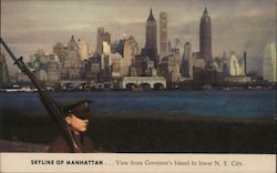 Skyline of Manhattan New York, NY Postcard Postcard Postcard