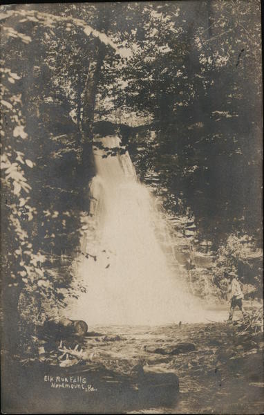 Elk Run Falls Nordmont, PA Postcard