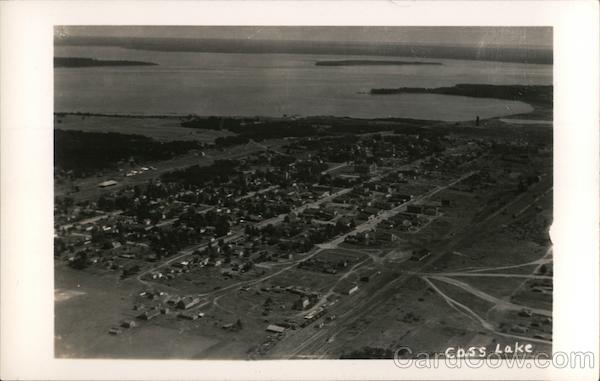 Aerial View Cass Lake, MN Postcard