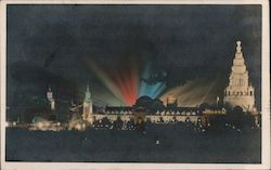 Exposition at Night, Colored Real Photo 1915 Panama-Pacific Exposition Postcard Postcard Postcard