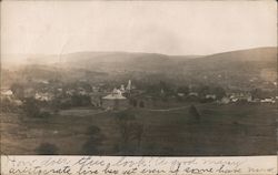 View of Town in Valley Montague, MA Postcard Postcard Postcard