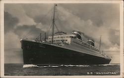 S.S. "Manhattan" Postcard