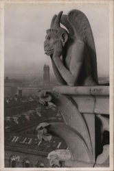 Gargoyle - Notre Dame Cathedral Paris, France Postcard Postcard Postcard