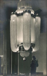 Grand Chandelier Circa 1940 Postcard