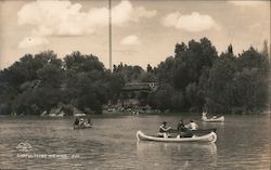 Canoeing Postcard