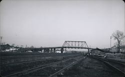 Bridge and Railroad Tracks Postcard