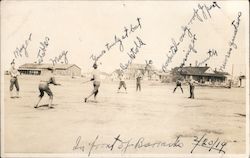 Baseball Game in Front of Barracks Parris Island, SC Postcard Postcard Postcard