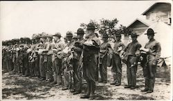 Drawing Clothes and Equipment at Quarantine Parris Island, SC Marines Postcard Postcard Postcard