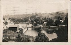 Small town with bridge over a river Schenectady, NY Postcard Postcard Postcard