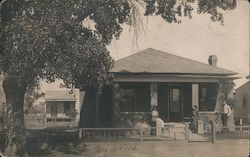 Family outside Bungalow El Paso, TX Postcard Postcard Postcard