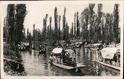 Boats on the River Mexico Postcard Postcard Postcard