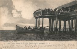 Holly Beach, US Life Saving Crew Postcard