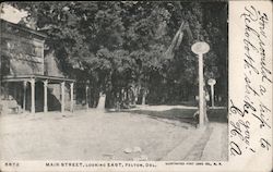 Main Street Looking East Postcard