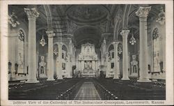 Interior View of the Cathedral of the Immaculate Conception Leavenworth, KS Postcard Postcard Postcard