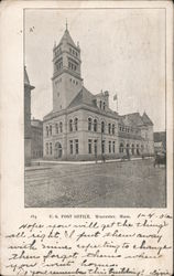 U.S. Post Office Worcester, MA Postcard Postcard Postcard