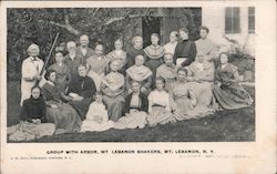 Group with Arbor, Mt Lebanon Shakers Postcard