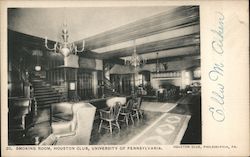 Smoking Room, Houston Club, University of Pennsylvania Philadelphia, PA Postcard Postcard Postcard