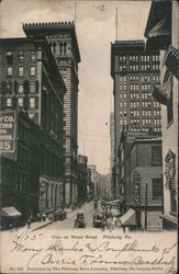 View on Wood Street Pittsburgh, PA Postcard Postcard Postcard