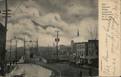 Delaware Bridge Connecting Phillipsburg, N.J., With Easton, PA. Postcard