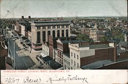 Hamilton Street Looking West Allentown, PA Postcard Postcard Postcard