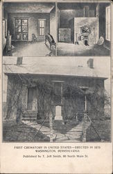 First Crematory In United States - Erected in 1876 Washington, PA Postcard Postcard Postcard