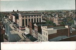 Hamilton Street Looking West Allentown, PA Postcard Postcard Postcard