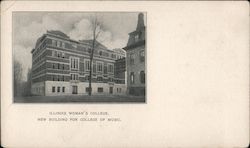 Illinois Woman's College New Building for College of Music Jacksonville, IL Postcard Postcard Postcard