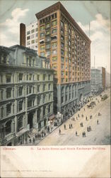 La Salle Street and Stock Exchange Building Chicago, IL Postcard Postcard Postcard