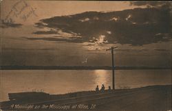 A Moonlight on the Mississippi Postcard