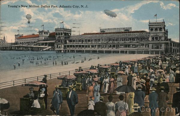 Young's New Million Dollar Pier Atlantic City, NJ Postcard