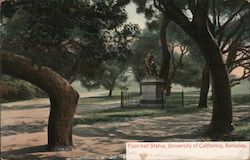 Football Statue - University of California Berkeley Postcard