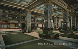 Lobby, U.S. Grant Hotel San Diego, CA Postcard Postcard Postcard