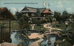 Japanese Tea Garden, Coronado Postcard