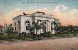 Free Public Library San Diego, CA Postcard Postcard Postcard