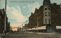 Court Street, Looking West Postcard